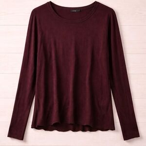 Apt. 9 Deep Burgundy Long Sleeve Tee